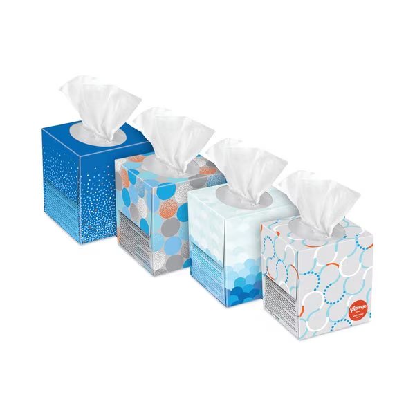 3 Ply Facial Tissue, 55 Sheets, Kleenex, Mfr#: 54505